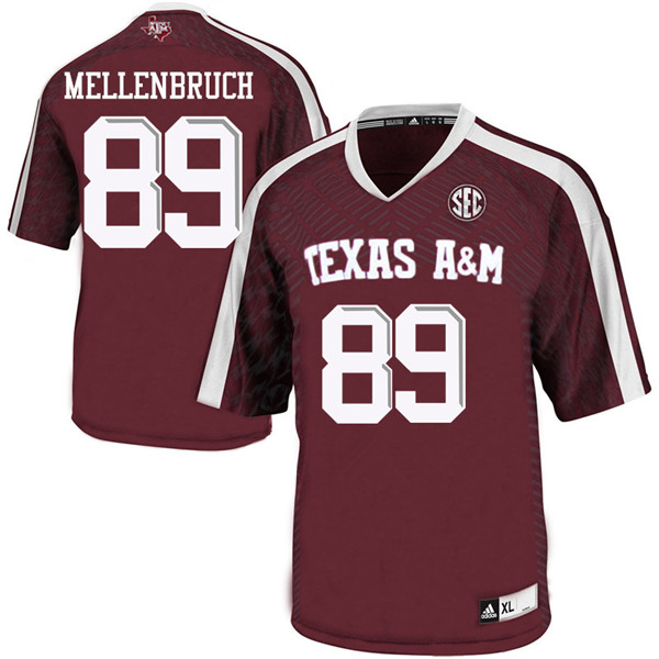Men #89 Justin Mellenbruch Texas Aggies College Football Jerseys Sale-Maroon